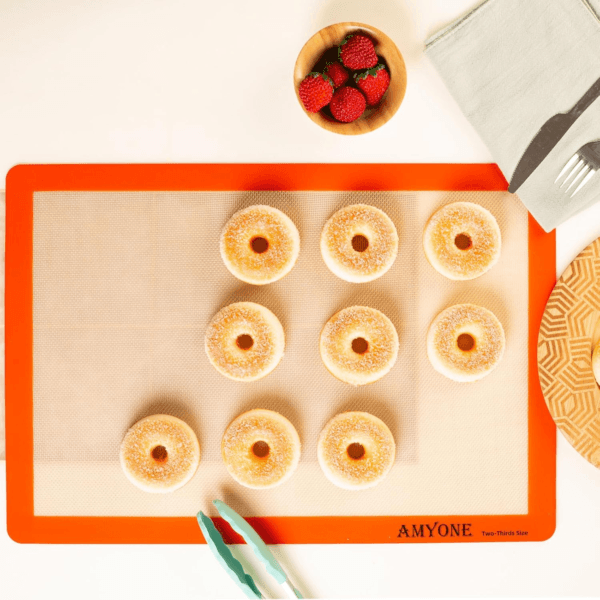 Silicone Baking Mats for Two Thirds Size Pan, 2/3 Non-Stick Silicone Baking Sheet Liners for Cookies/Pastries/Chicken/Vegetables, Food Grade Silicone Mat for 15 X 21-Inch Big Sheet, 1 PCS - Image 4