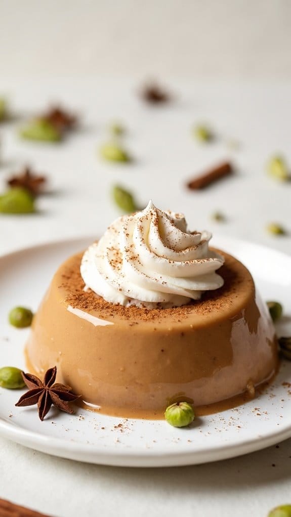 creamy spiced chai dessert