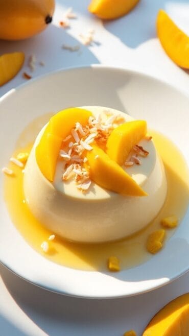 creamy tropical fruit dessert