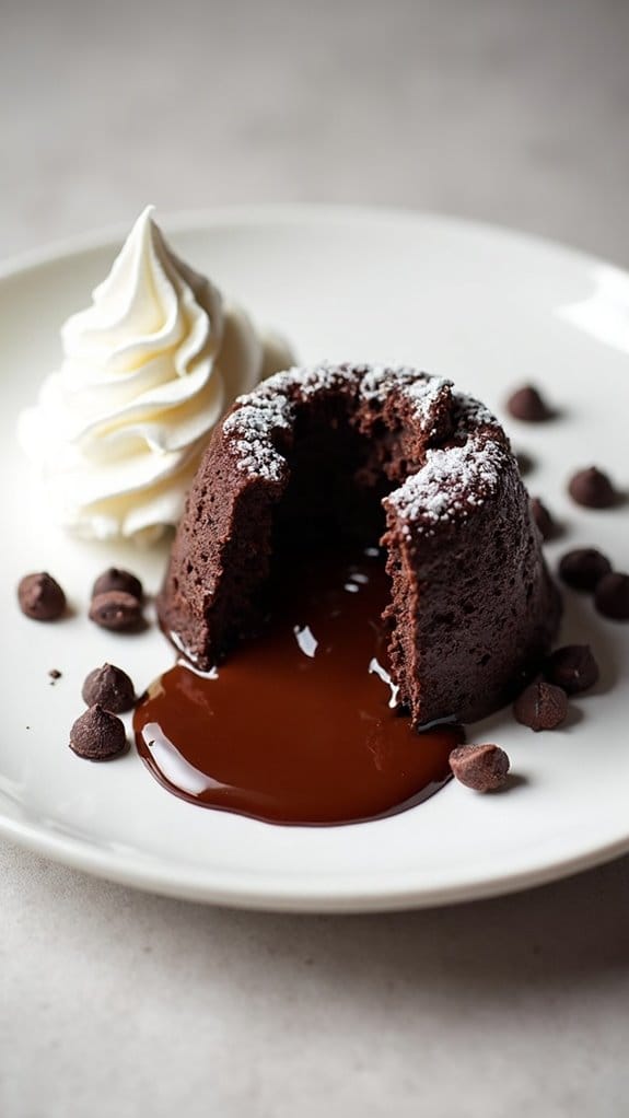 decadent molten chocolate dessert