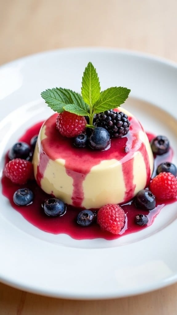 berry flavored semolina dessert