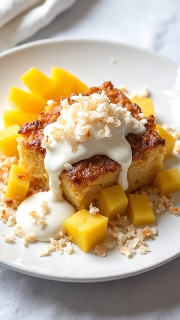 Coconut Cream Bread Pudding