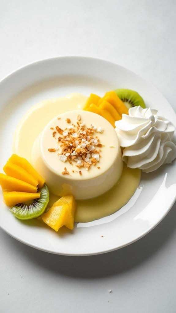 coconut flavored creamy dessert