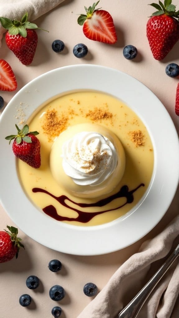 creamy vanilla custard dessert