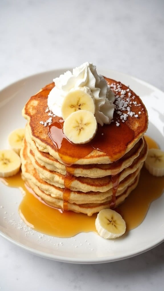 delicious banana flavored pancakes