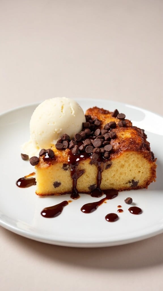 delicious chocolate chip dessert