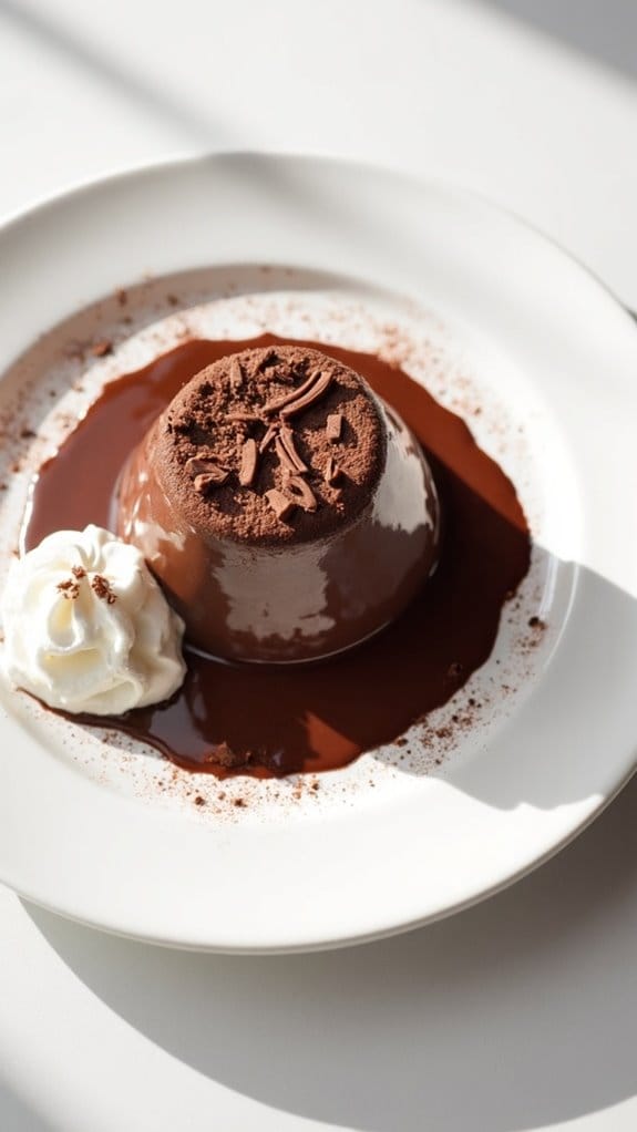 delicious chocolate custard dessert