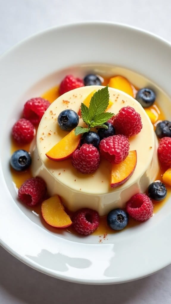 Fruit-Infused Custard Pudding