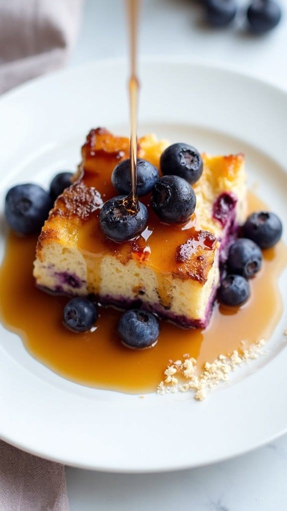 Maple Blueberry Bread Pudding