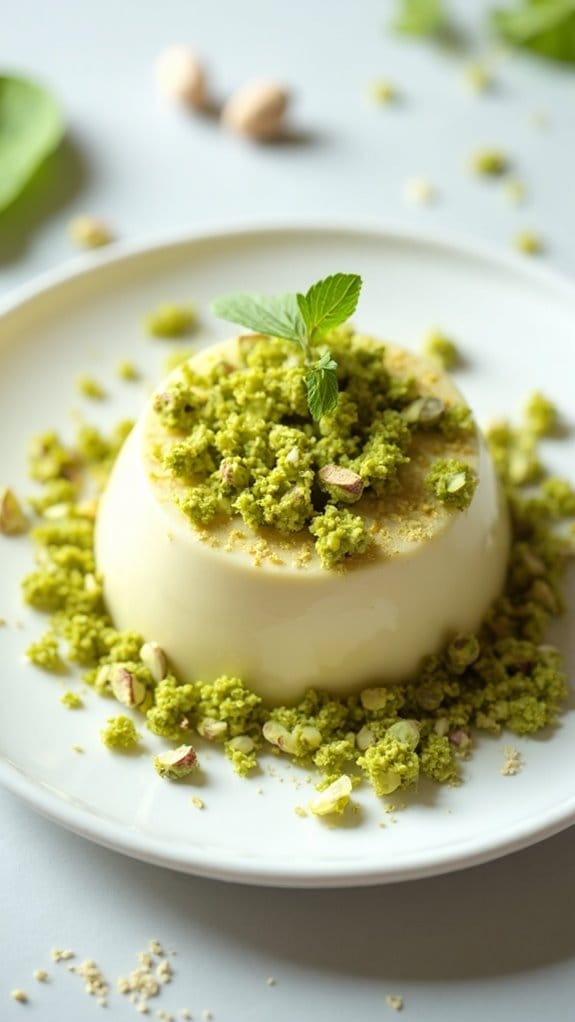 nutty cardamom pistachio pudding